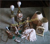 Lamps & Shades, Doily, Window Candle Lights Clock
