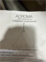 Acroma candelabra light fixture