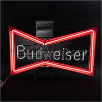 Vintage Budweiser Bow Tie Neon Advertising Sign