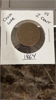 1864 2 Cent