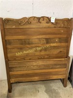 Vintage high back full size oak bed (headboard