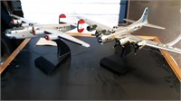 2 Wooden Airplane Desk Models