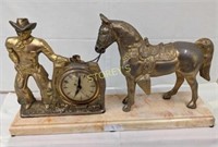 Vintage Roy Rogers & Trigger Clock - as is