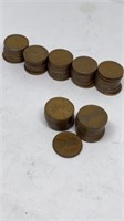 71 wheat pennies 1910-1958