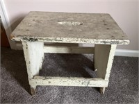 Old Primitive Painted Wood Bench