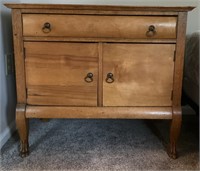 Antique oak wash stand