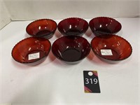 Ruby Red  5" Small Bowls