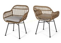 Christopher Knight Outdoor Faux Rattan Chairs