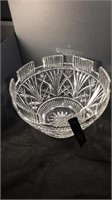 Waterford Castle Bowl Black Ribbon Crystal