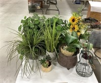 Artificial plants w/ pots