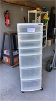 Plastic 7 Drawer Rolling Cabinet Cart