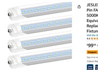 JESLED 8FT LED Bulb, 8 Foot 50W Single Pin