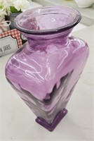 Purple vase 10 inches tall