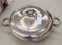 Silver plated covered dish