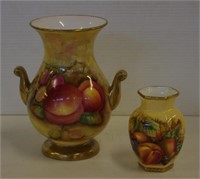 Miniature Aynsley "orchard gold" vase