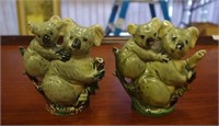 Two Australian Darbyshire pottery koala groups