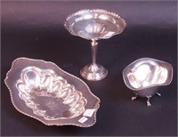 Three sterling silver serving pieces including