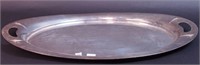 Sterling silver oval 24" tray marked