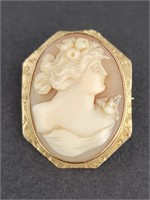 10k Cameo Brooch