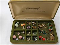 COSTUME EARRINGS & JEWELRY BOX