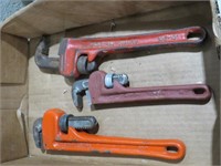 COLLECTION OF PIPE WRENCHES