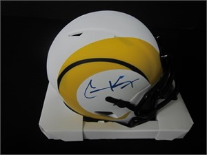 Cooper Kupp signed mini helmet COA