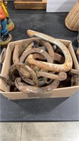 BOX OF HORSE SHOES