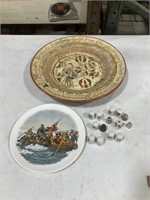 Decorative plates,, thimbles