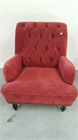 BUTTONBACK UPHOLSTERED ARM CHAIR