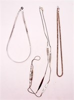(3) STERLING SILVER NECKLACES