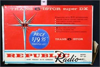 Vintage Republic transistor radio in org box