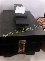 shoe shine box w/ contents