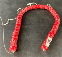 15.5" Strand of red coral beads