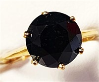 $2880 10K (2.57g) Black Diamond(3.7ct) Ring