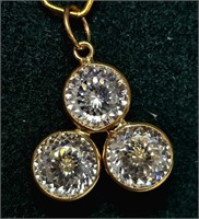 $1000 10K(0.65g)  Moissanite(2.2ct) Pendant