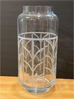 12" Tiffany & Co Wheat Leaf Baluster Vase Crystal