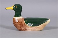 George Aho Mallard Drake Duck Decoy, Rapid City,