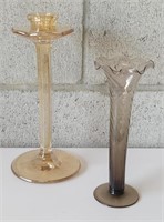 Really Nice Glass Candle Stand and Vase
