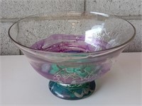 Swirl Colored Glass Dish