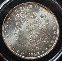 1885 Morgan Silver Dollar DMPL (MS65)