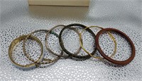 Lot of different bangle bracelets various colors