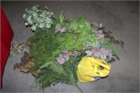 Pile of Misc. Art. Flowers and Ferns