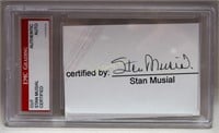 Stan Musial Signed  Autographed Index Card