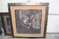 LARGE FRAMED TIGER PRINT- NO SHIPPING