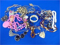 Costume Jewelry Lot Of Necklaces, Pendants,