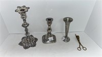 Reproduction candlestick holder (cracked), (2)