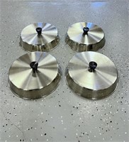 (4) Stainless Steel Warming Lids