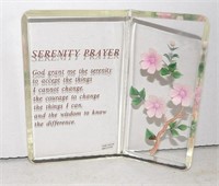 Russ Serenity Prayer Floral Etched Display