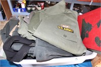 TOTE OF MILITARY CLOTHING