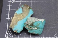 Turquoise, Windowed, 2 Pieces, 13 Grams